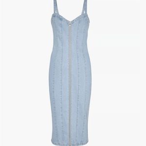 ROTATE BIRGER CHRISTENSEN new with tags size 6 Kayla denim midi dress